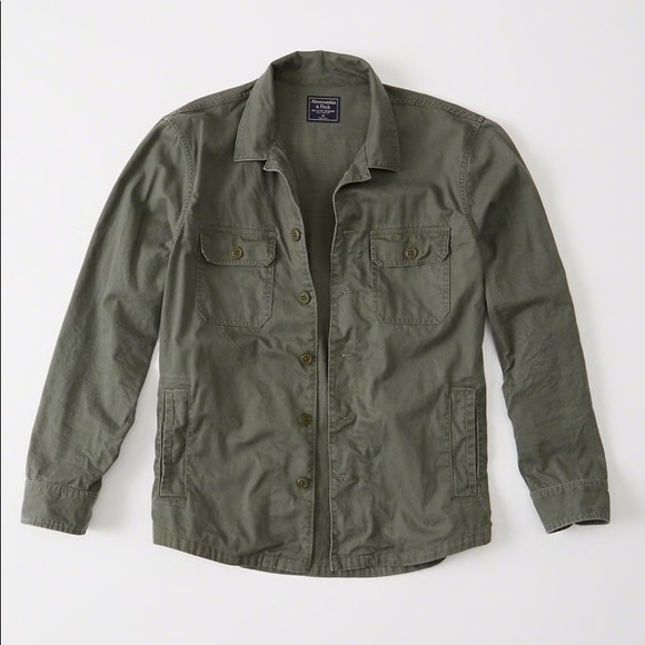 abercrombie and fitch military shirt jacket